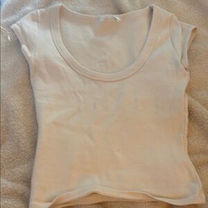 Zara Beige Short Sleeve Women's Tee